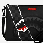 POCHETTE IN PELLE SINTETICA CENTER RIP REVEALING 910B9350NSZ GRAY SPRAYGROUND 