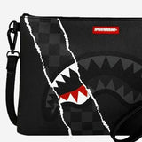 POCHETTE IN PELLE SINTETICA CENTER RIP REVEALING 910B9350NSZ GRAY SPRAYGROUND 