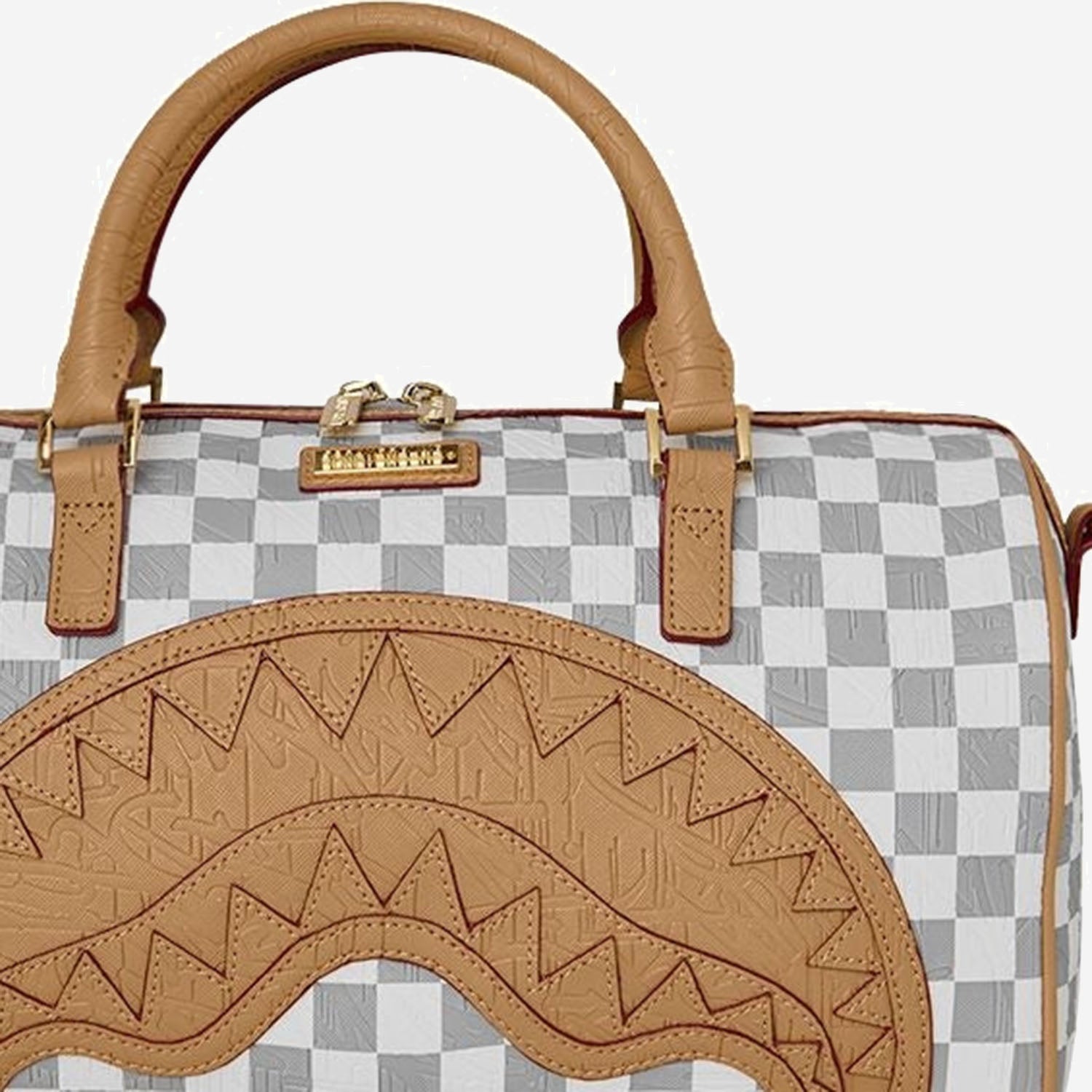 BORSA A MANO EMBOSSED CREAM CHECK MINI 910D9398NSZ CREAM SPRAYGROUND 