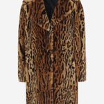 CAPPOTTO IN PELLICCIA SINTETICA CON MOTIVO ANIMALIER 61137 907040200 STAND STUDIO 