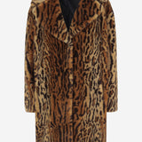 CAPPOTTO IN PELLICCIA SINTETICA CON MOTIVO ANIMALIER 61137 907040200 STAND STUDIO 