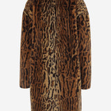 CAPPOTTO IN PELLICCIA SINTETICA CON MOTIVO ANIMALIER 61137 907040200 STAND STUDIO 