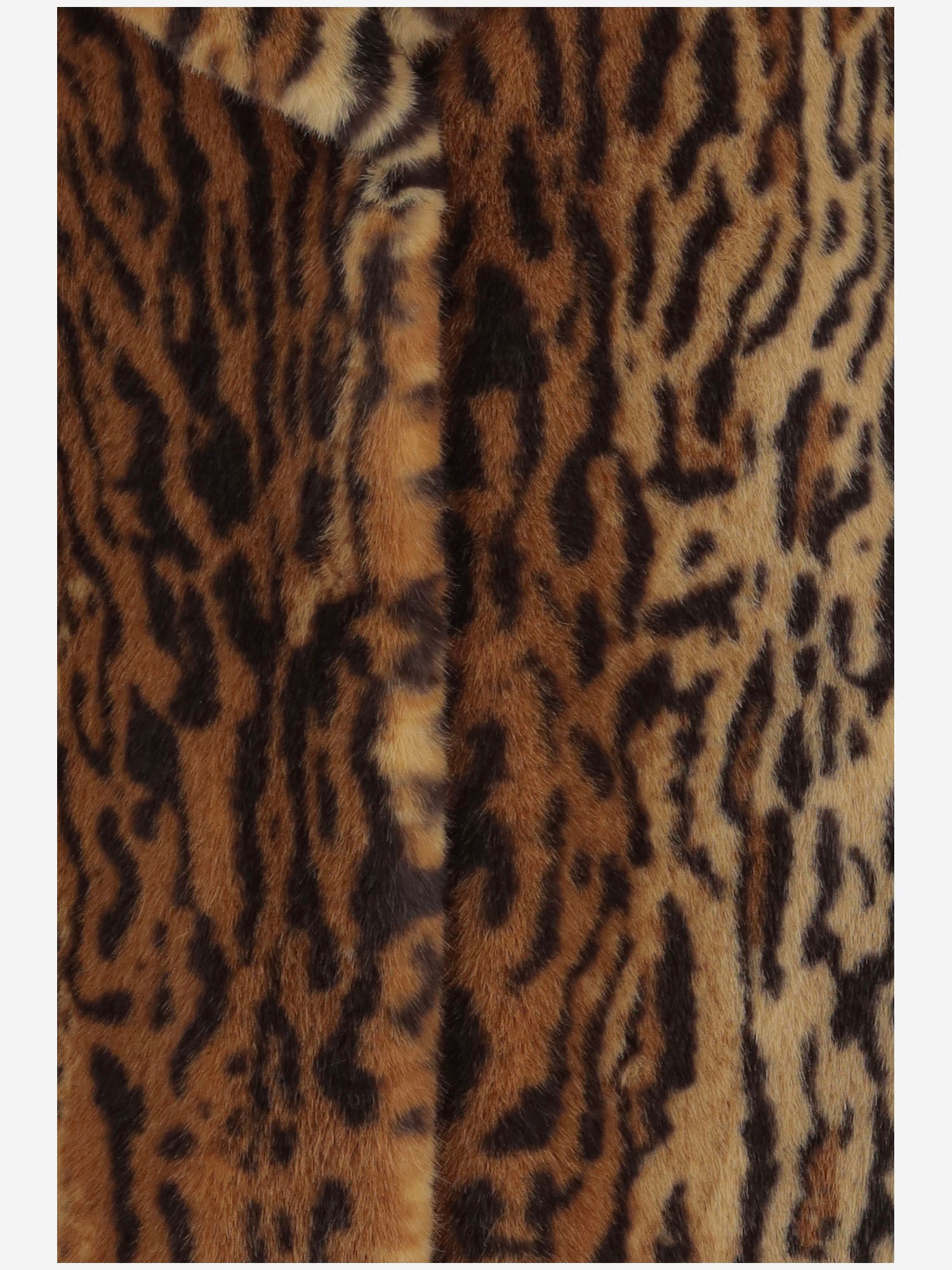 CAPPOTTO IN PELLICCIA SINTETICA CON MOTIVO ANIMALIER 61137 907040200 STAND STUDIO 