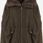 GIUBBOTTO IN NYLON CON COLLO IN PELLICCIA SINTETICA 66758 803257900 STAND STUDIO 