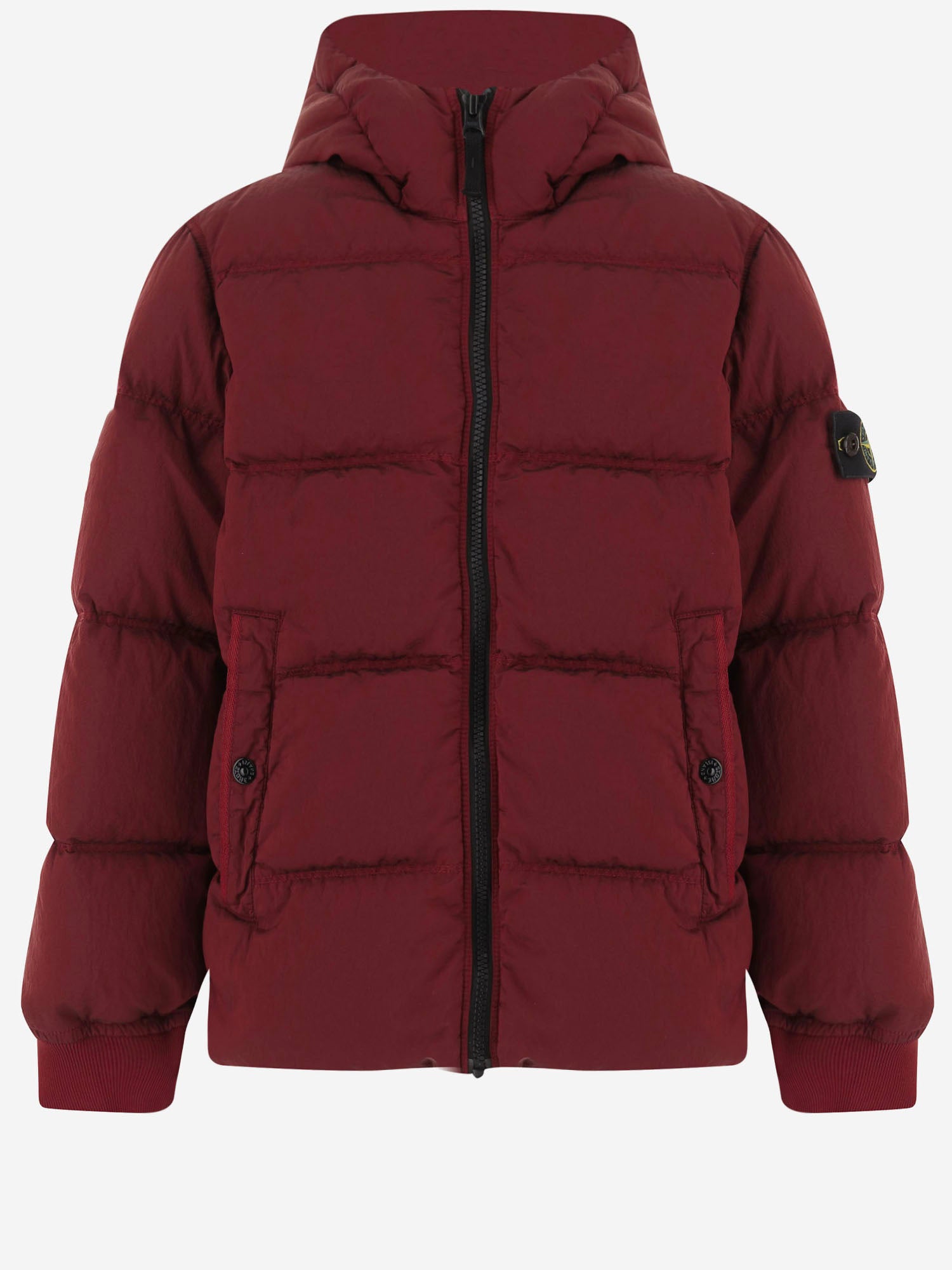 PIUMINO IMBOTTITO CON CAPPUCCIO E LOGO 4100006 S0019V0014 STONE ISLAND KIDS 