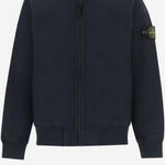 FELPA CON ZIP IN COTONE CON LOGO 6100006 S0A20V0020 STONE ISLAND KIDS 