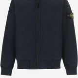 FELPA CON ZIP IN COTONE CON LOGO 6100006 S0A20V0020 STONE ISLAND KIDS 
