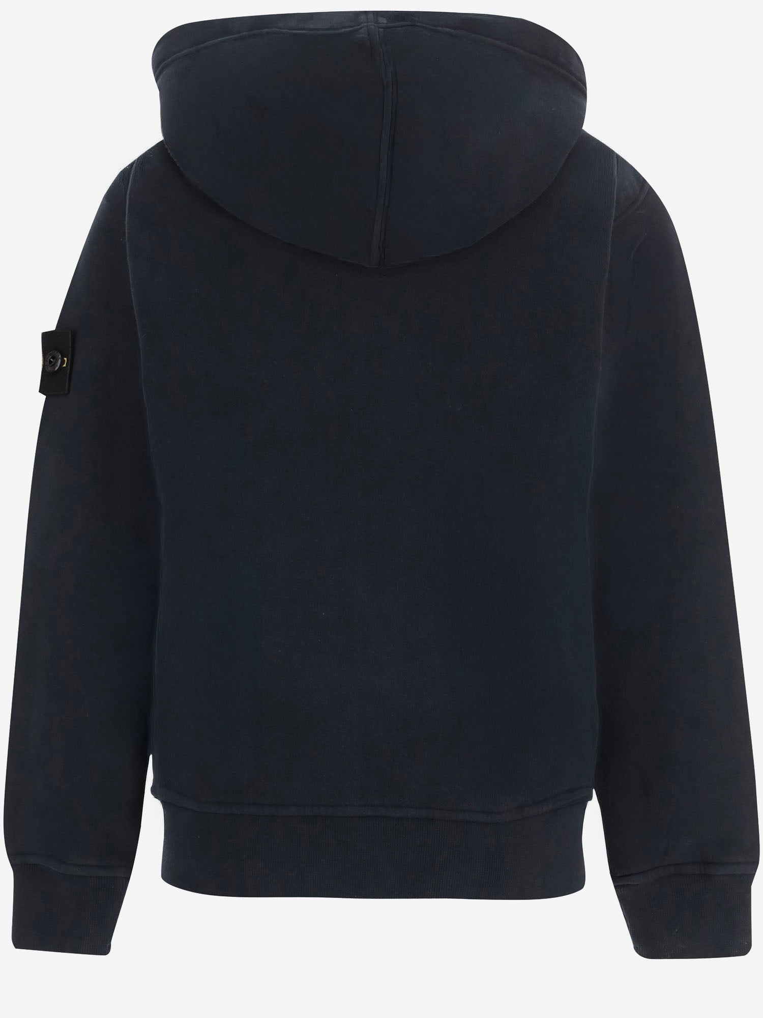 FELPA CON ZIP IN COTONE CON LOGO 6100006 S0A20V0020 STONE ISLAND KIDS 