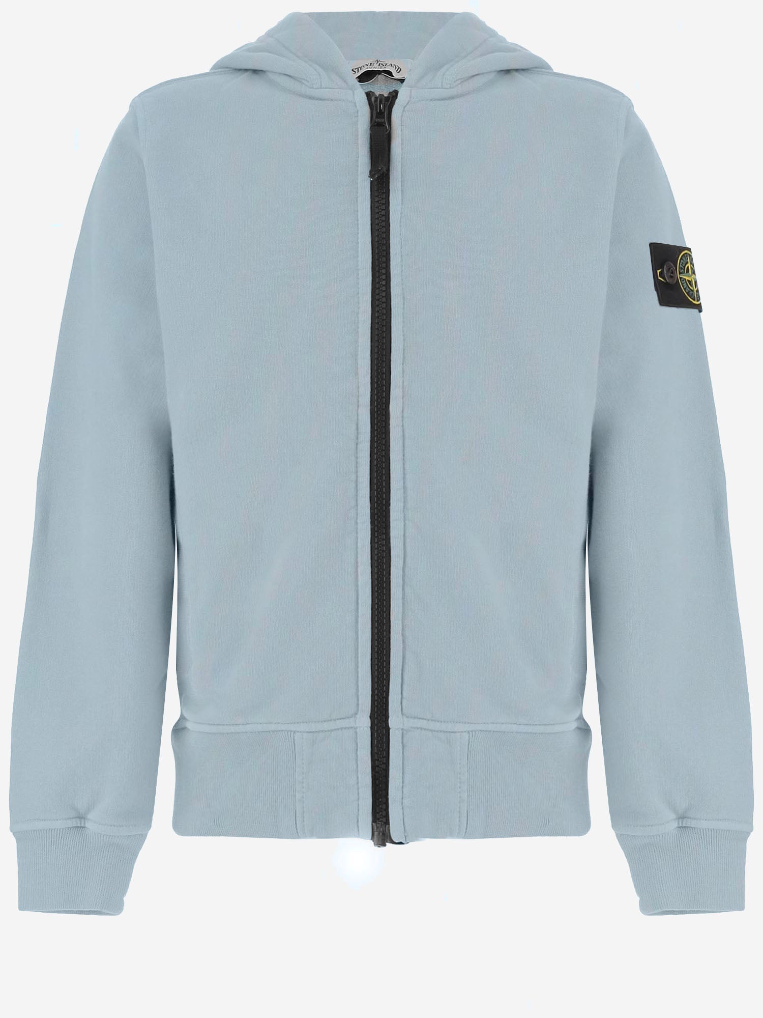 FELPA IN COTONE CON CAPPUCCIO E PATCH LOGO 6100006 S0A20V004A STONE ISLAND KIDS 
