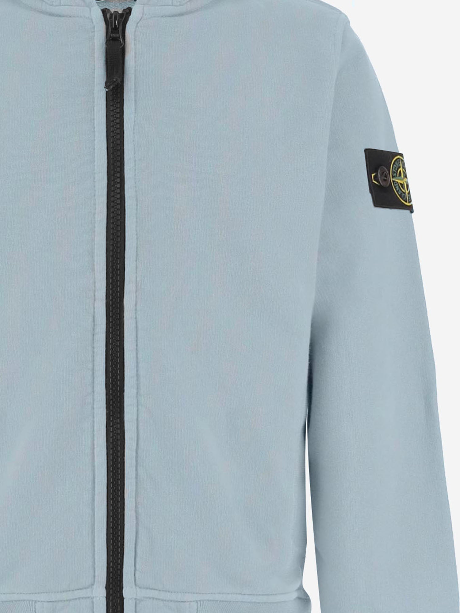 FELPA IN COTONE CON CAPPUCCIO E PATCH LOGO 6100006 S0A20V004A STONE ISLAND KIDS 
