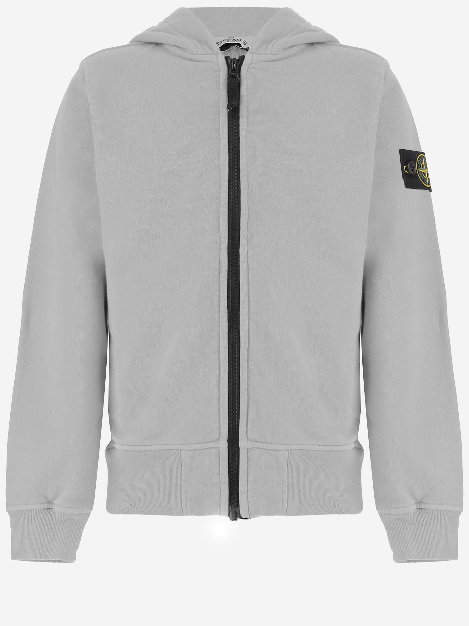 FELPA IN COTONE CON CAPPUCCIO E PATCH LOGO 6100006 S0A20V0064 STONE ISLAND KIDS 