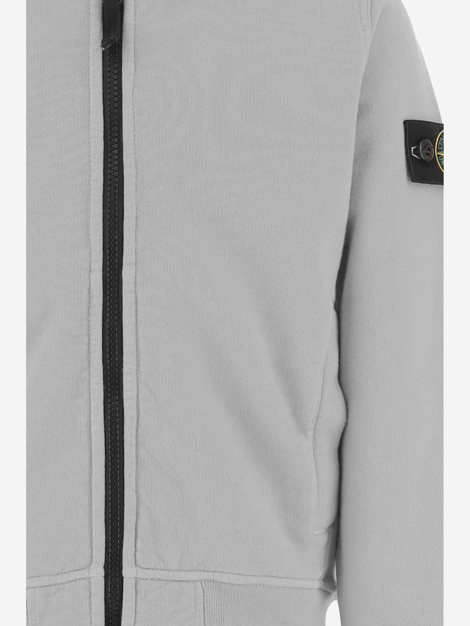 FELPA IN COTONE CON CAPPUCCIO E PATCH LOGO 6100006 S0A20V0064 STONE ISLAND KIDS 