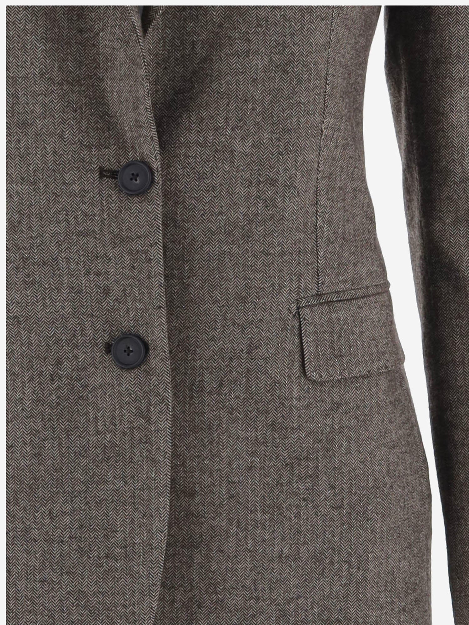 GIACCA IN MISTO LANA CON MOTIVO SPIGATO JPARIGI12B H50050M1183 TAGLIATORE 