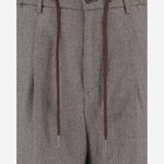 PANTALONI IN LANA CON PINCES PNEWMAN 150035T1115 TAGLIATORE 