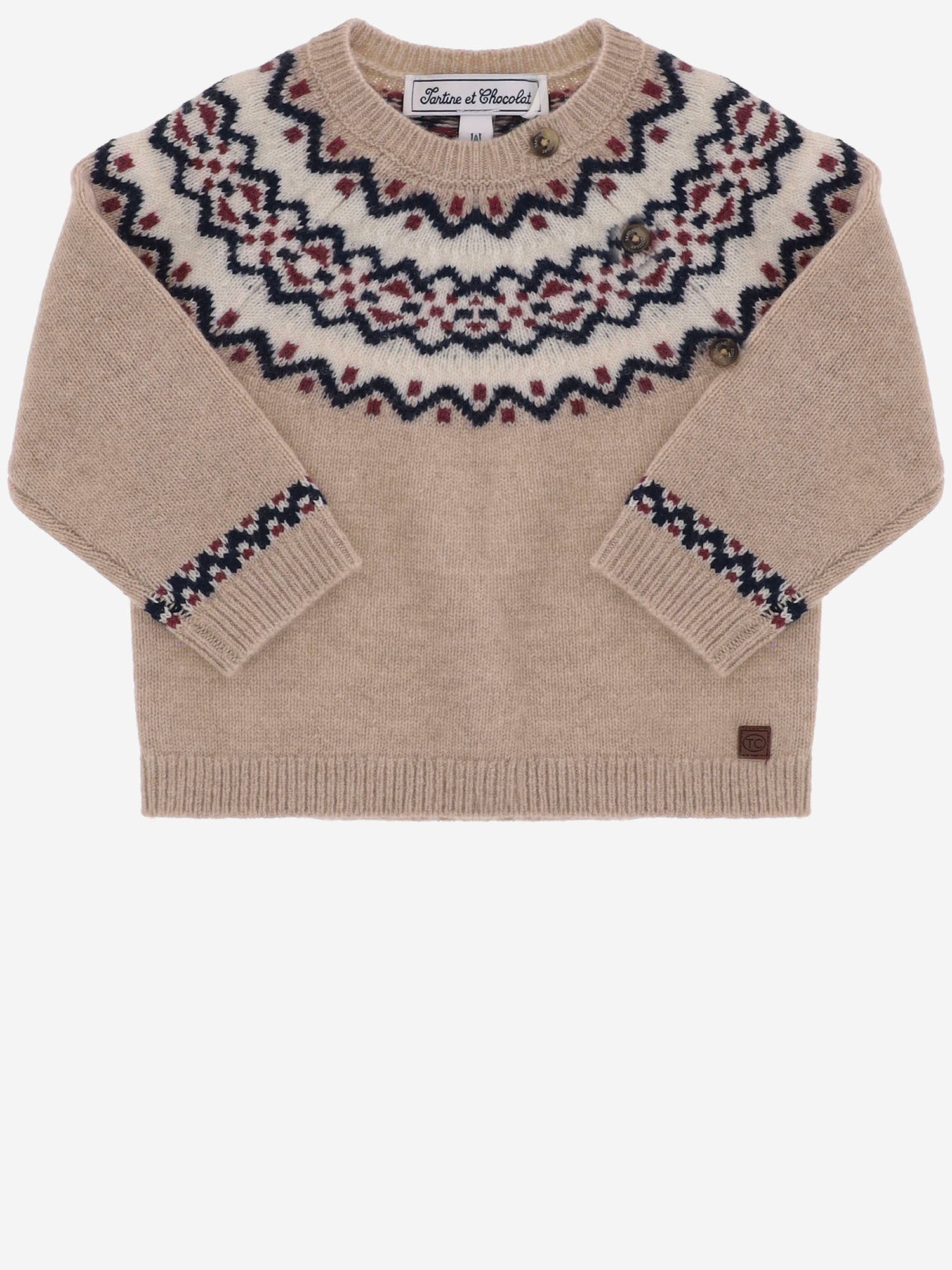 Maglia ricamata IN LANA CD18071 17 TARTINE ET CHOCOLAT KIDS 