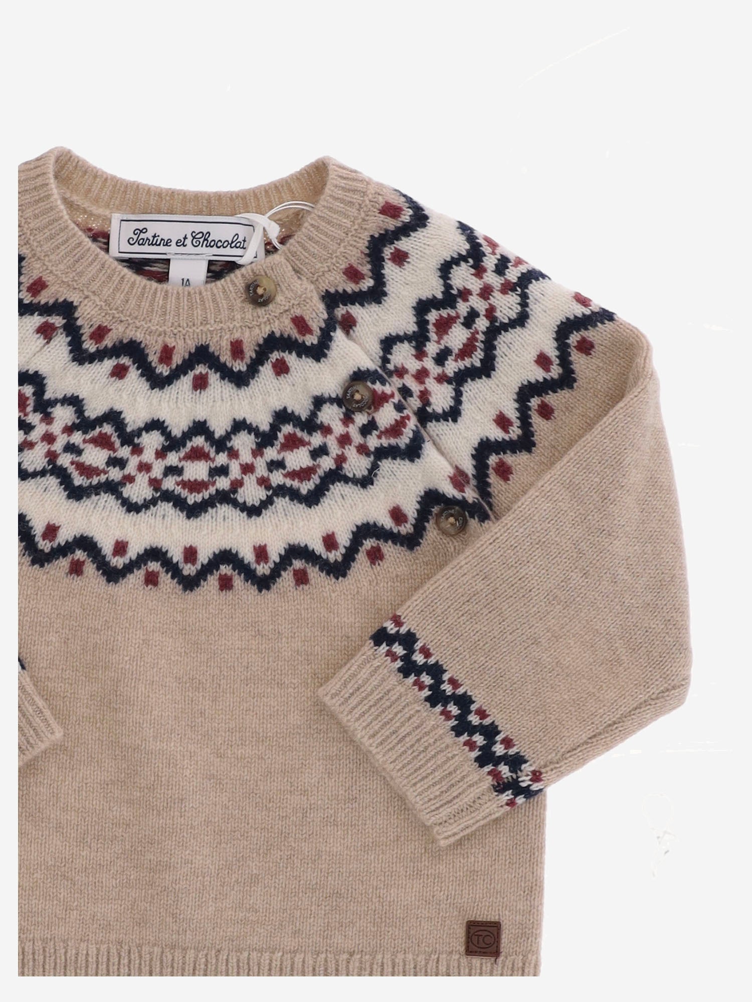 Maglia ricamata IN LANA CD18071 17 TARTINE ET CHOCOLAT KIDS 