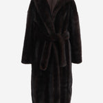 CAPPOTTO IN PELLICCIA SINTETICA CON CINTURA COFS22706 201 THE FRANKIE SHOP 