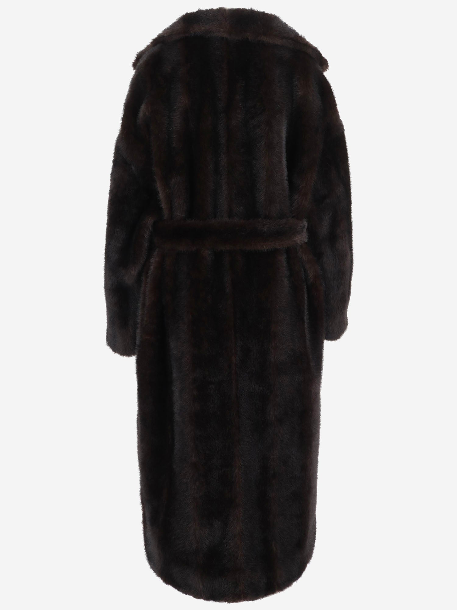 CAPPOTTO IN PELLICCIA SINTETICA CON CINTURA COFS22706 201 THE FRANKIE SHOP 
