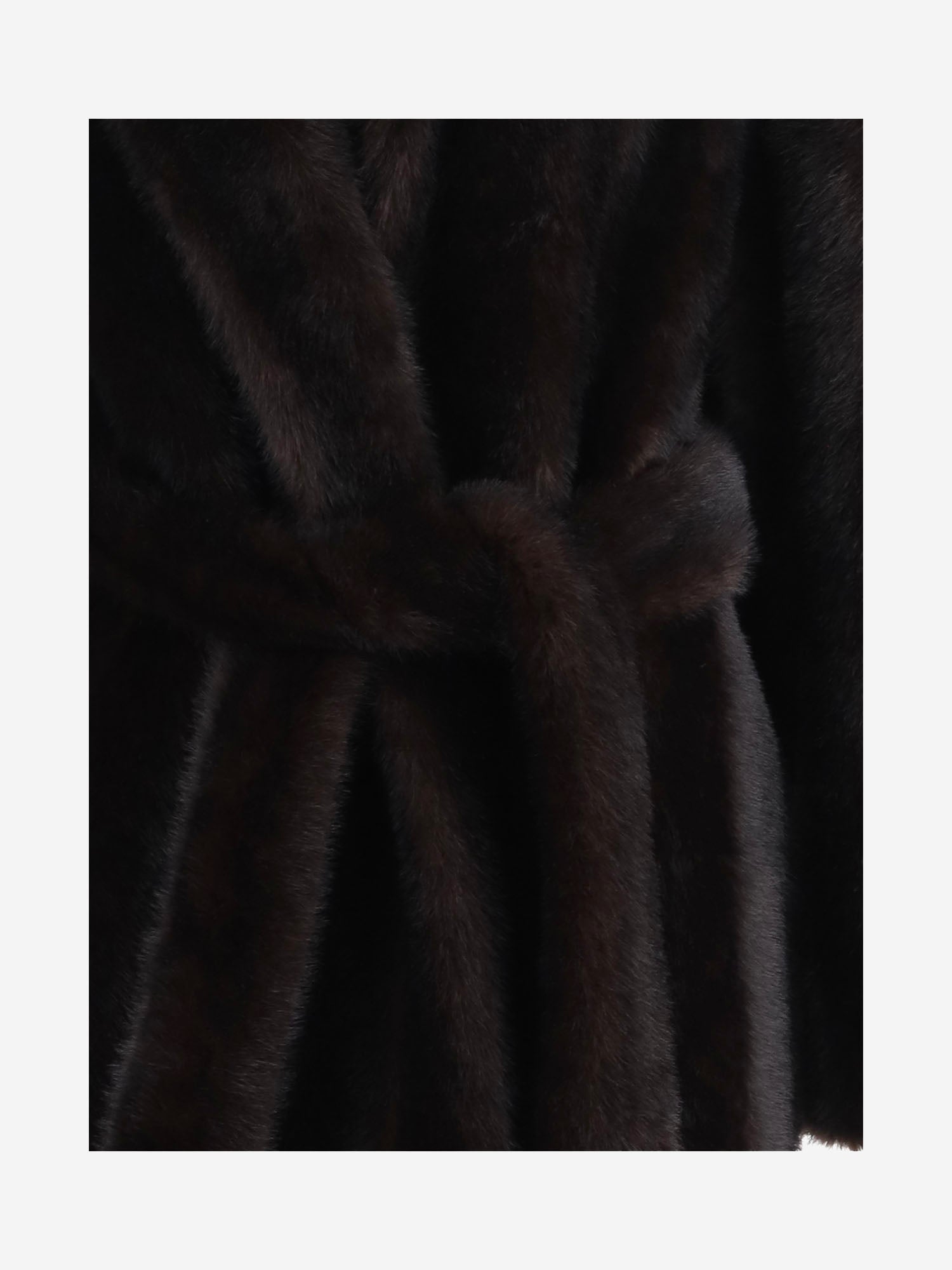 CAPPOTTO IN PELLICCIA SINTETICA CON CINTURA COFS22706 201 THE FRANKIE SHOP 
