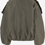 CAPPOTTO REVERSIBILE IN NYLON CON COLLO IN PELLICCIA SINTETICA COFS22885 925 THE FRANKIE SHOP 