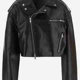 GIACCA CORTA CON ZIP E BOTTONI METALLICI JAFS22872 100 THE FRANKIE SHOP 