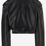 GIACCA CORTA CON ZIP E BOTTONI METALLICI JAFS22872 100 THE FRANKIE SHOP 