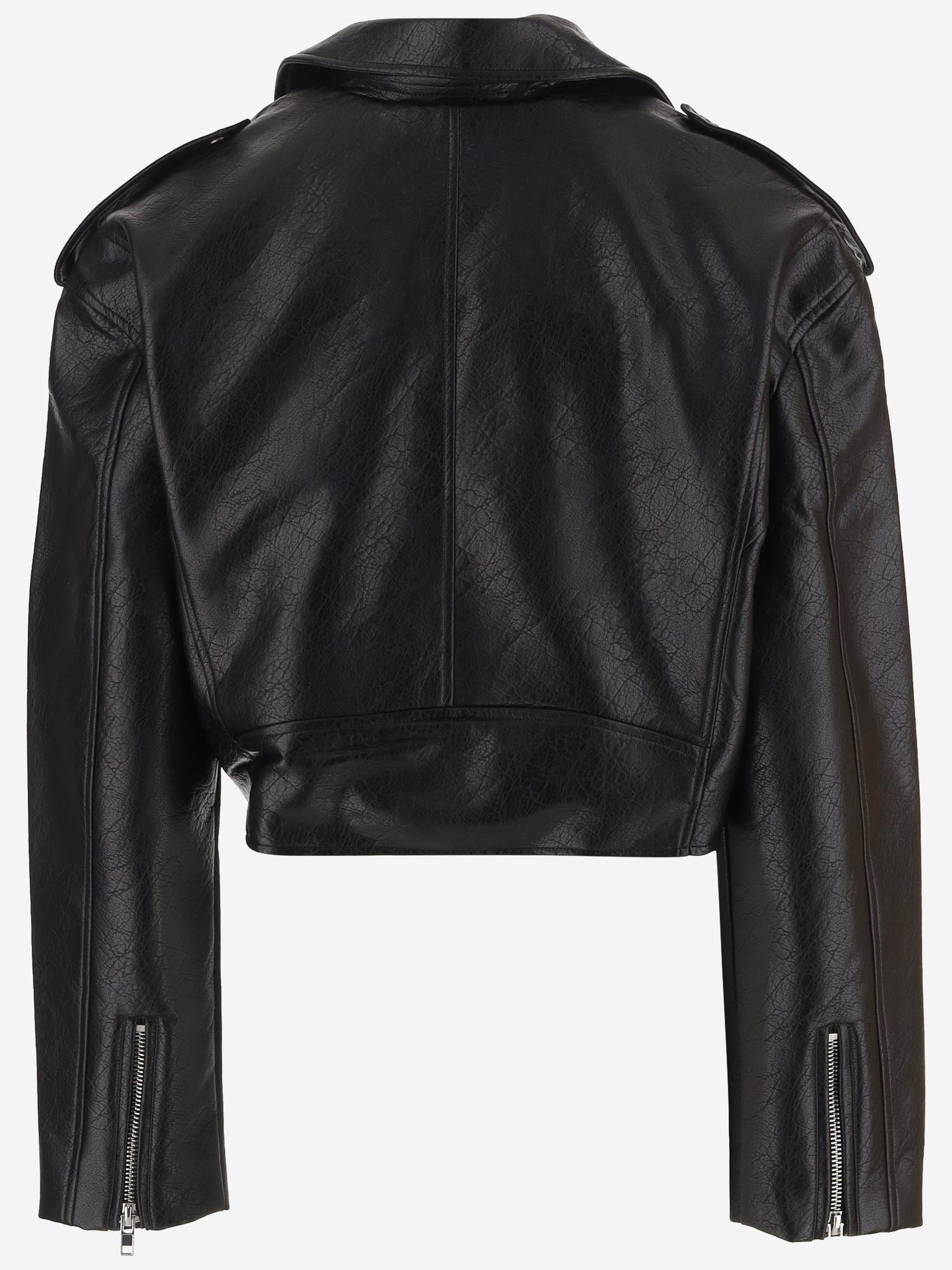 GIACCA CORTA CON ZIP E BOTTONI METALLICI JAFS22872 100 THE FRANKIE SHOP 