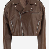 GIACCA CORTA CON ZIP E BOTTONI METALLICI JAFS22874 200 THE FRANKIE SHOP 