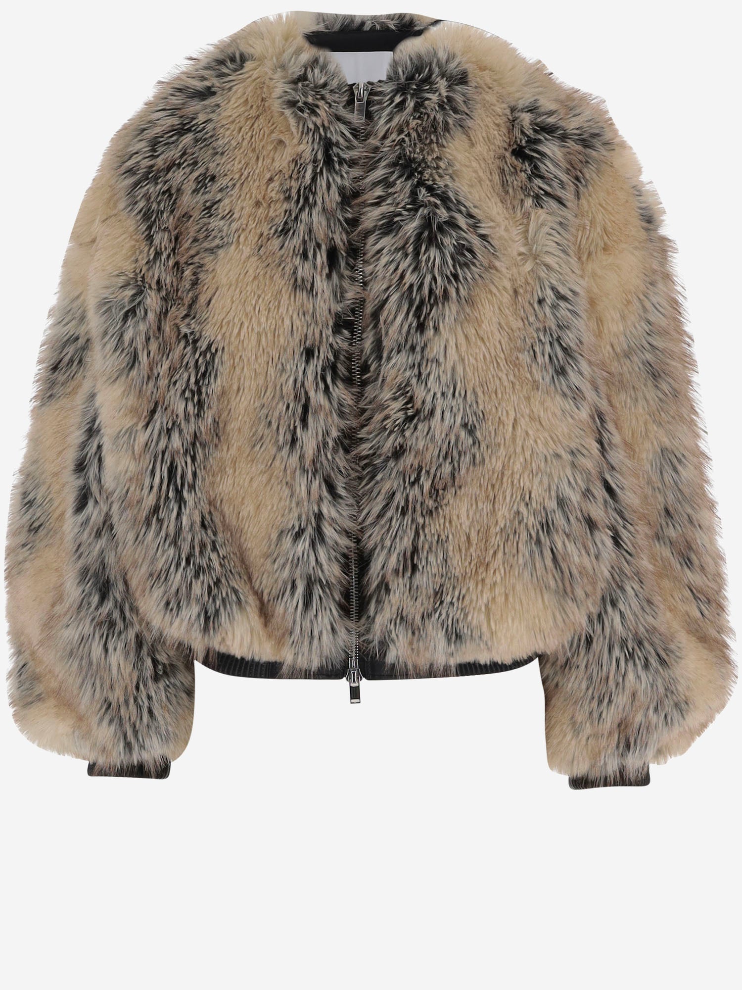 GIUBBOTTO IN PELLICCIA SINTETICA CON ZIP JAFS23043 900 THE FRANKIE SHOP 