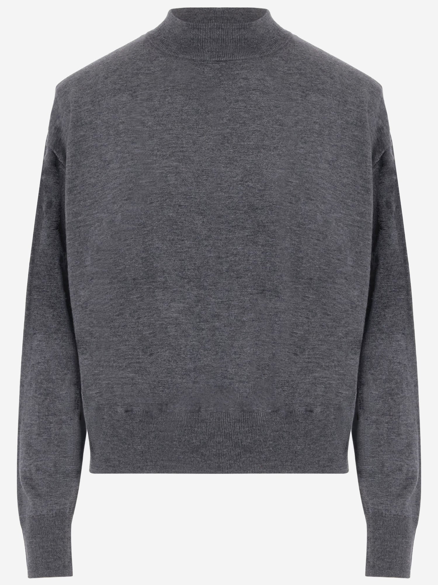 MAGLIONE IN MISTO LANA KNFS22790 101 THE FRANKIE SHOP 