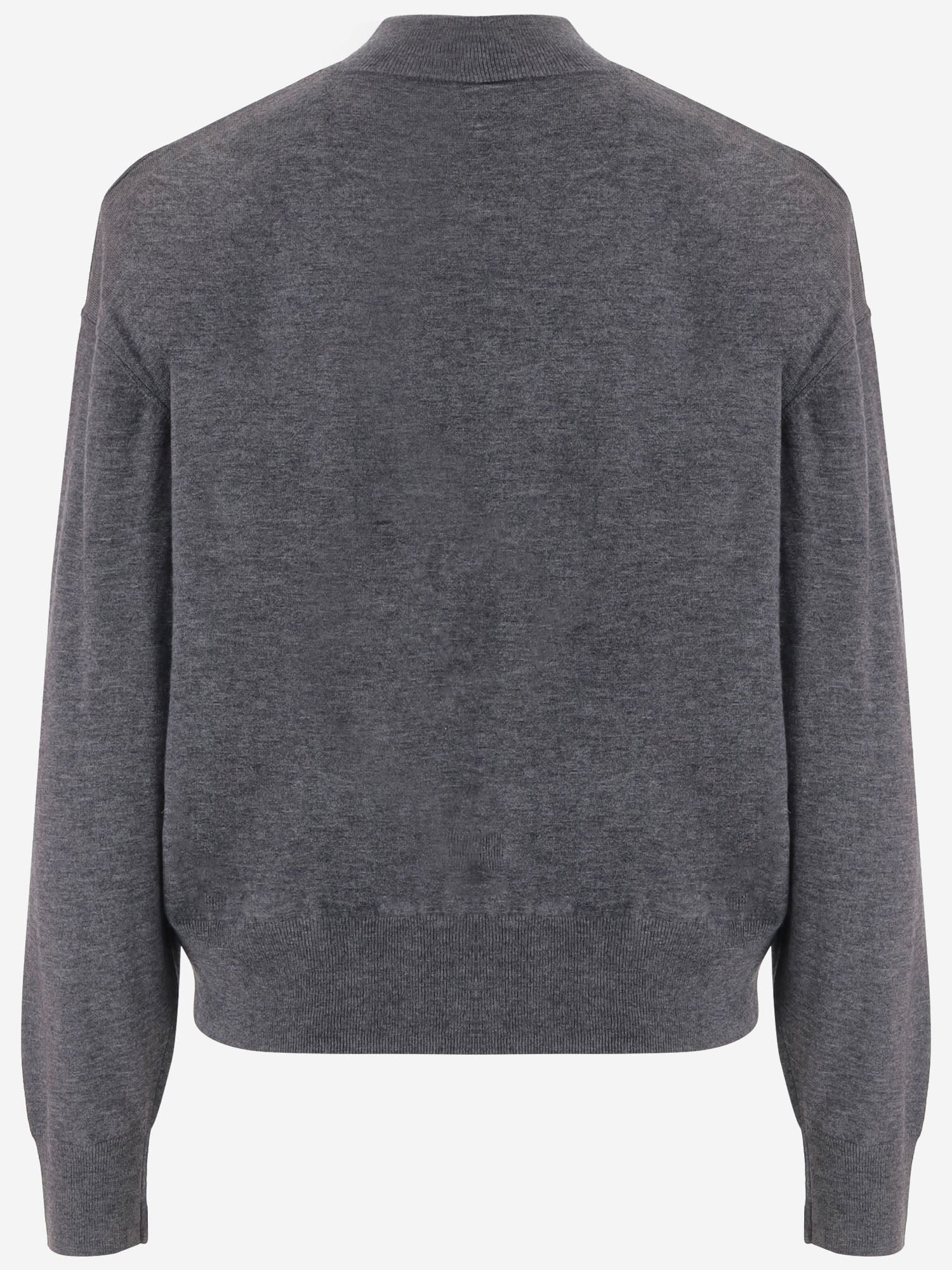 MAGLIONE IN MISTO LANA KNFS22790 101 THE FRANKIE SHOP 