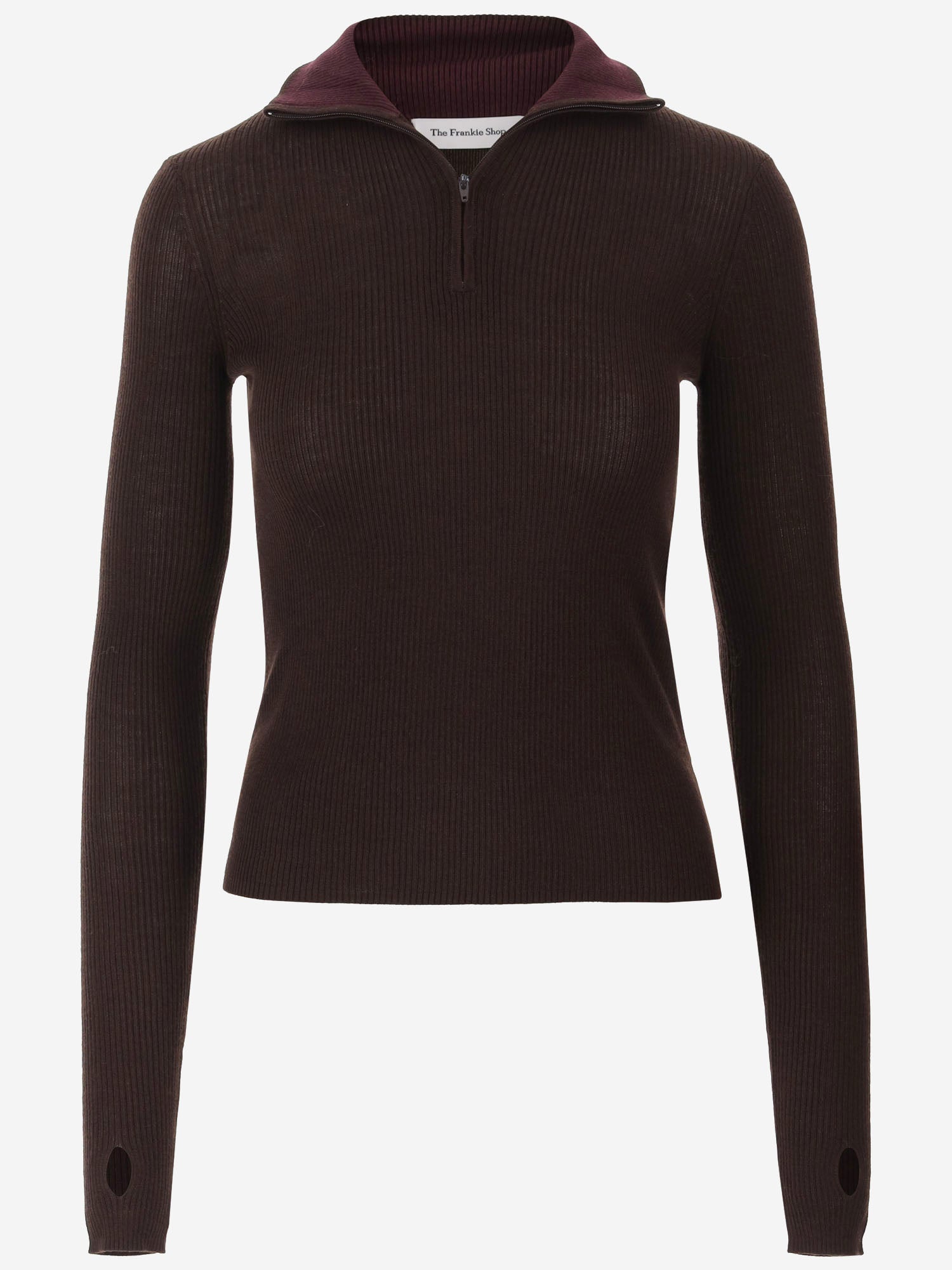 Maglia in lana e seta KNFS22851 200 THE FRANKIE SHOP 