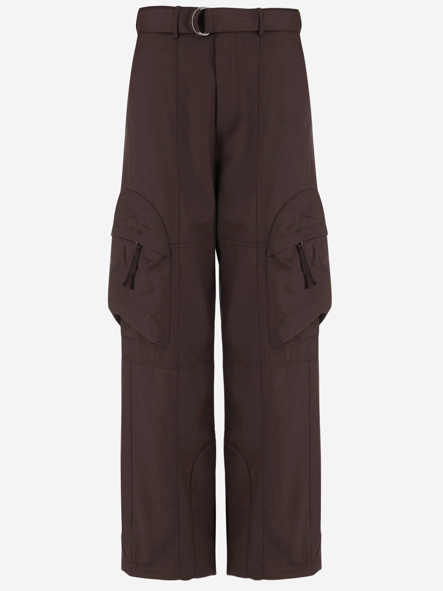 PANTALONI CARGO IN MISTO LANA PAFS22811 200 THE FRANKIE SHOP 