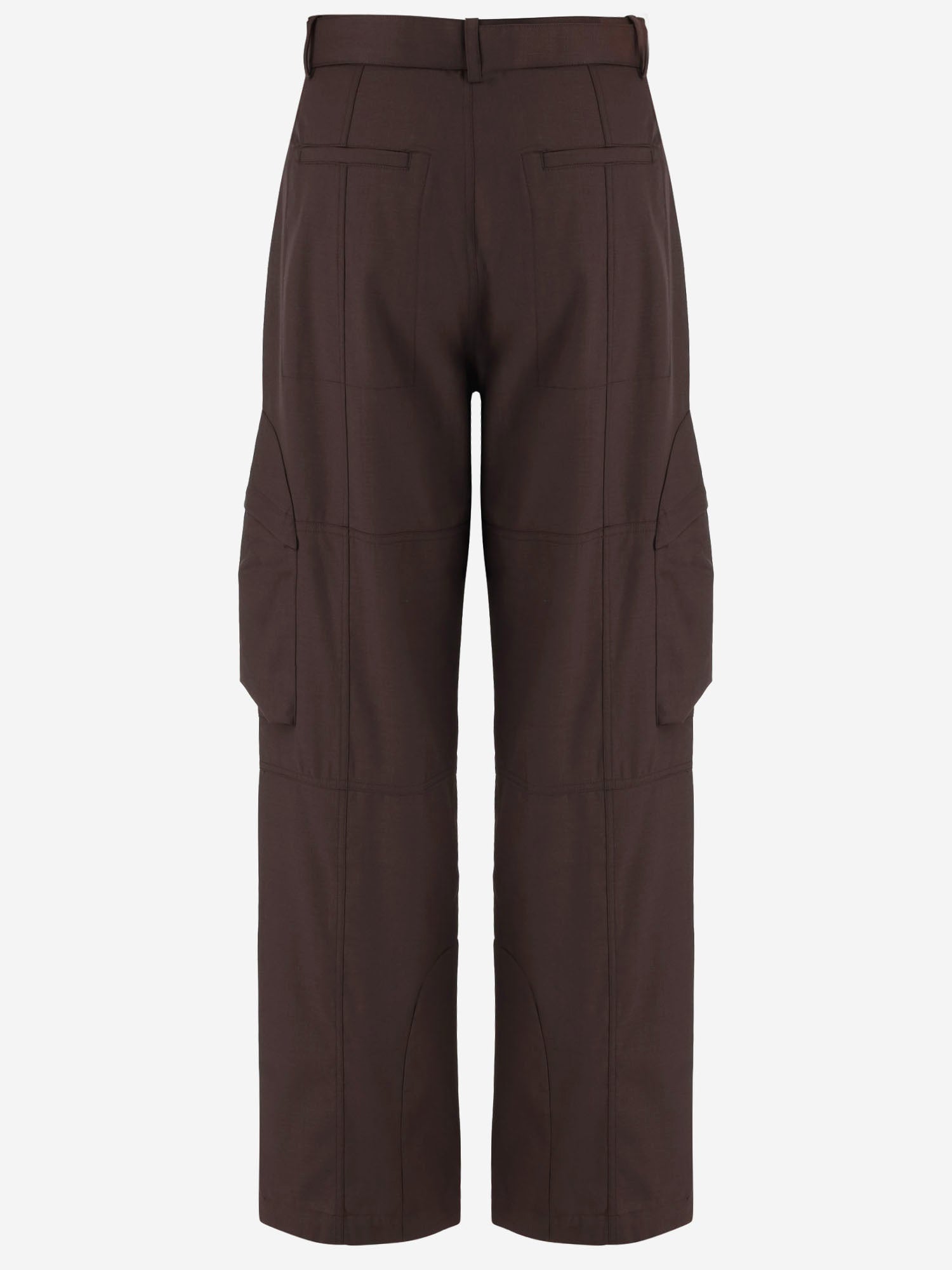PANTALONI CARGO IN MISTO LANA PAFS22811 200 THE FRANKIE SHOP 