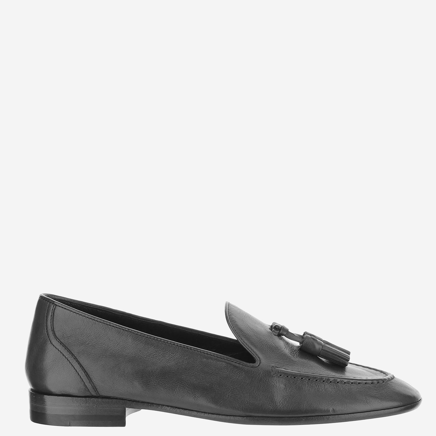 MOCASSINI CADEN IN PELLE MARTELLATA F001039L894 BLK THE ROW 