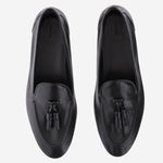 MOCASSINI CADEN IN PELLE MARTELLATA F001039L894 BLK THE ROW 