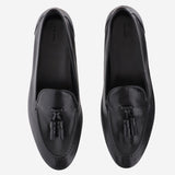 MOCASSINI CADEN IN PELLE MARTELLATA F001039L894 BLK THE ROW 