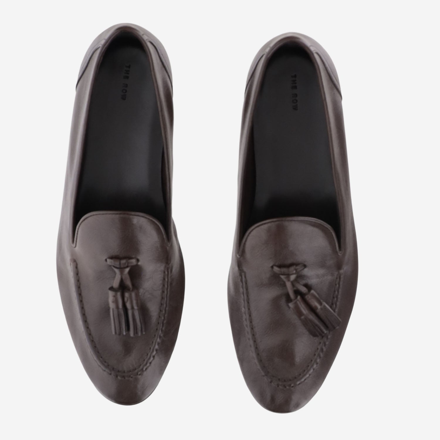 MOCASSINI CADEN IN PELLE MARTELLATA F001039L894 DEO THE ROW 