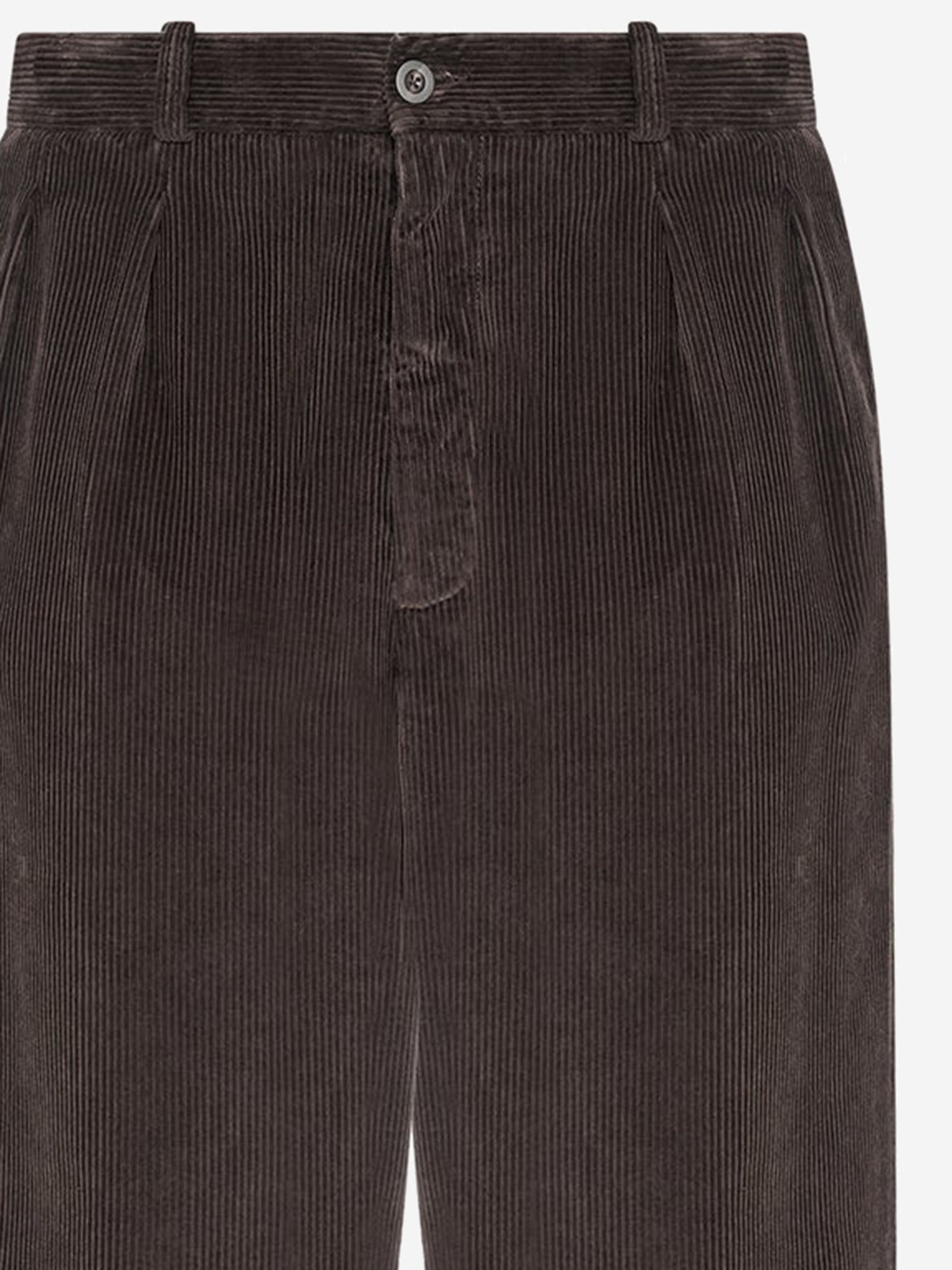 PANTALONI TUXO IN VELLUTO A COSTE R001192W4694 DBR THE ROW 