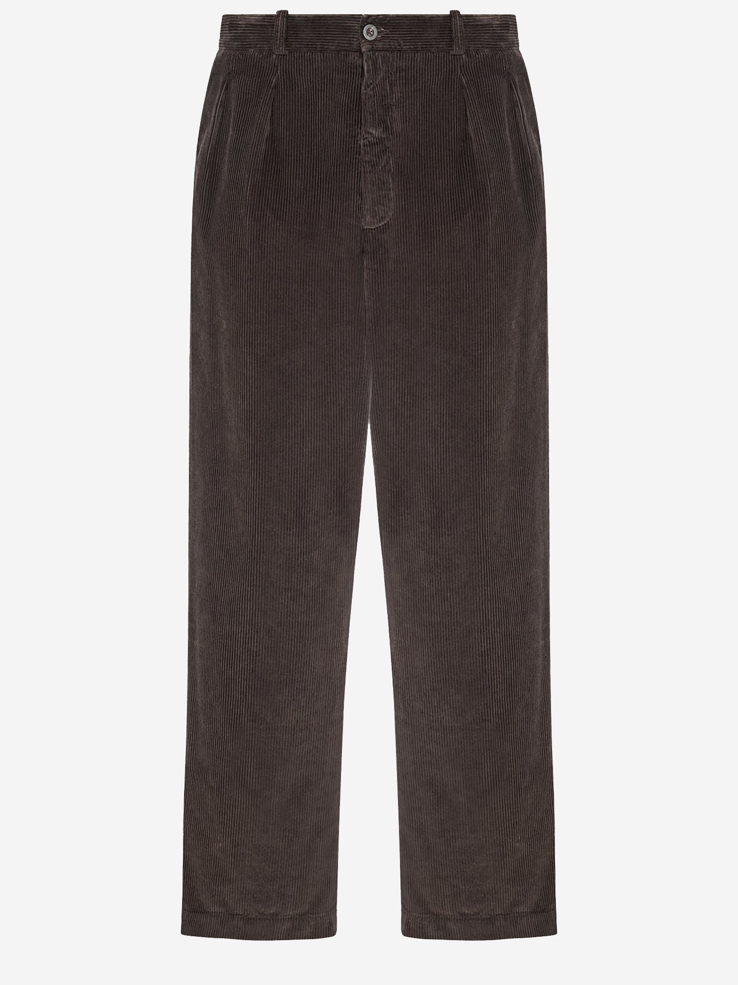 PANTALONI TUXO IN VELLUTO A COSTE R001192W4694 DBR THE ROW 