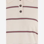 POLO IN MISTO VISCOSA CON MOTIVO A RIGHE 21109 991 THE.GARMENT 