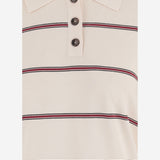 POLO IN MISTO VISCOSA CON MOTIVO A RIGHE 21109 991 THE.GARMENT 