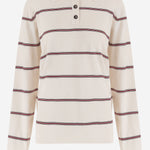 POLO IN MISTO VISCOSA CON MOTIVO A RIGHE 21109 991 THE.GARMENT 
