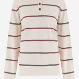 POLO IN MISTO VISCOSA CON MOTIVO A RIGHE 21109 991 THE.GARMENT 