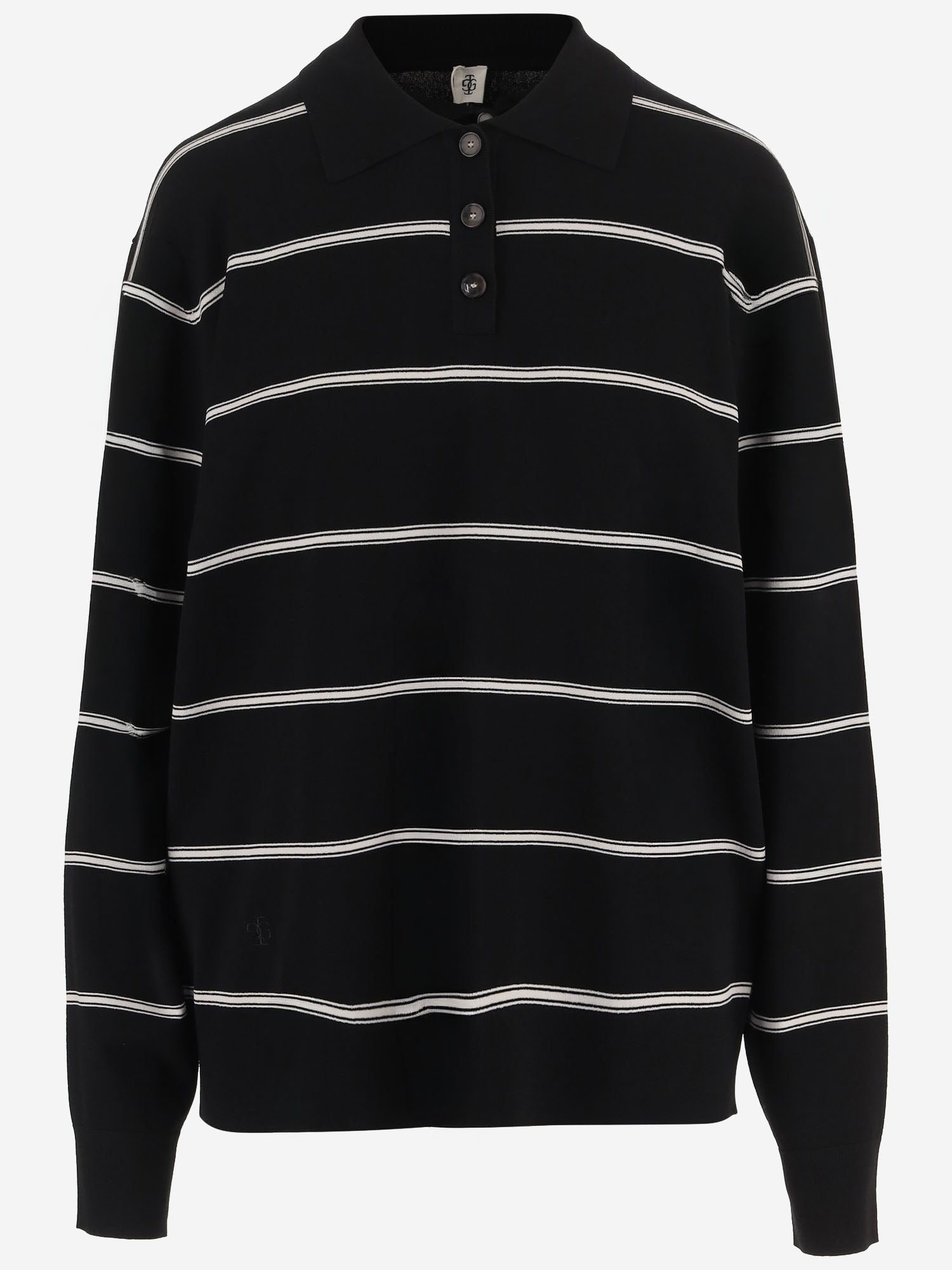 POLO IN MISTO VISCOSA CON MOTIVO A RIGHE 21109 999 THE.GARMENT 