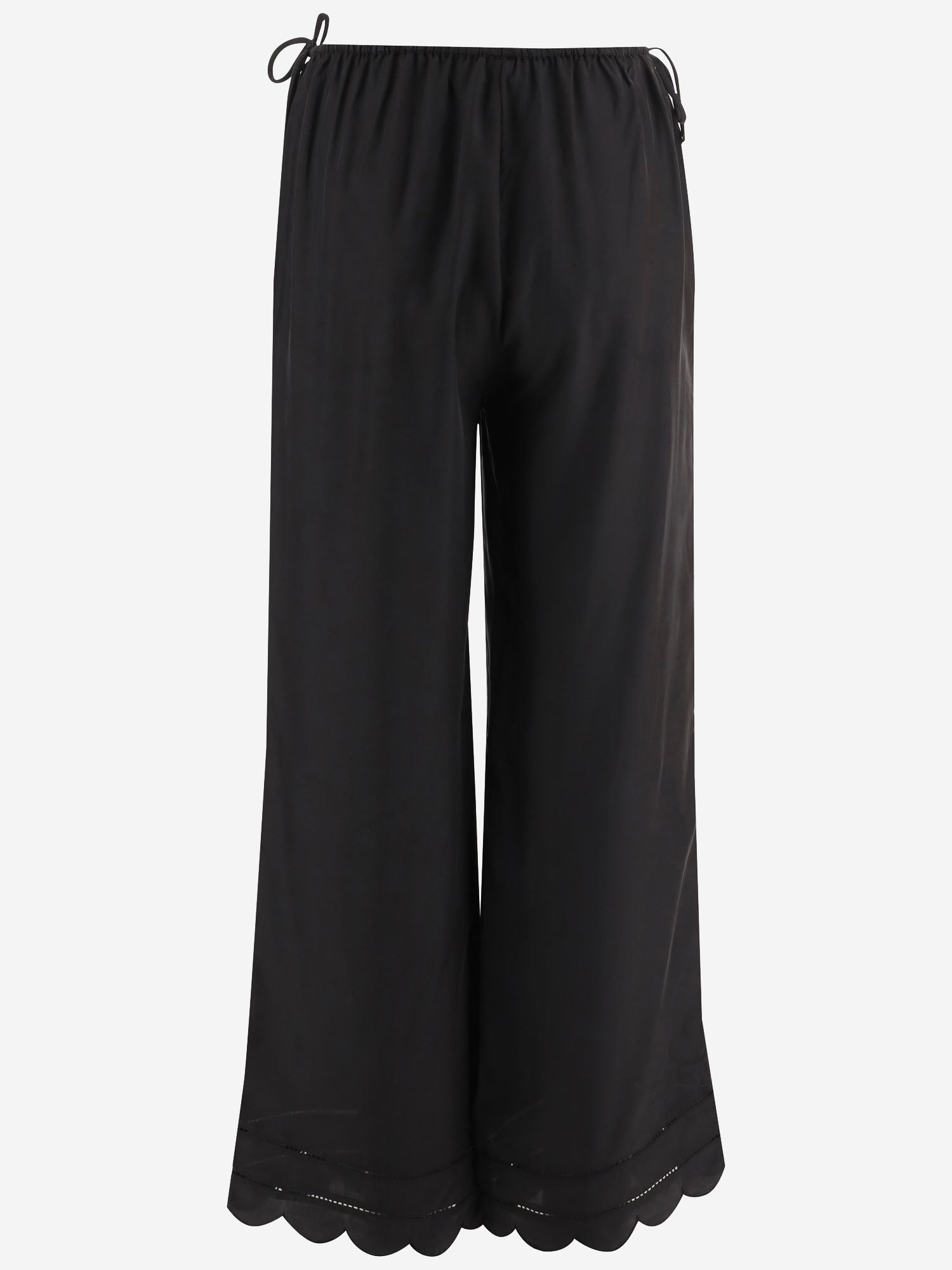 PANTALONI DARLING IN SETA CON ORLO ONDULATO 22460 050 THE.GARMENT 