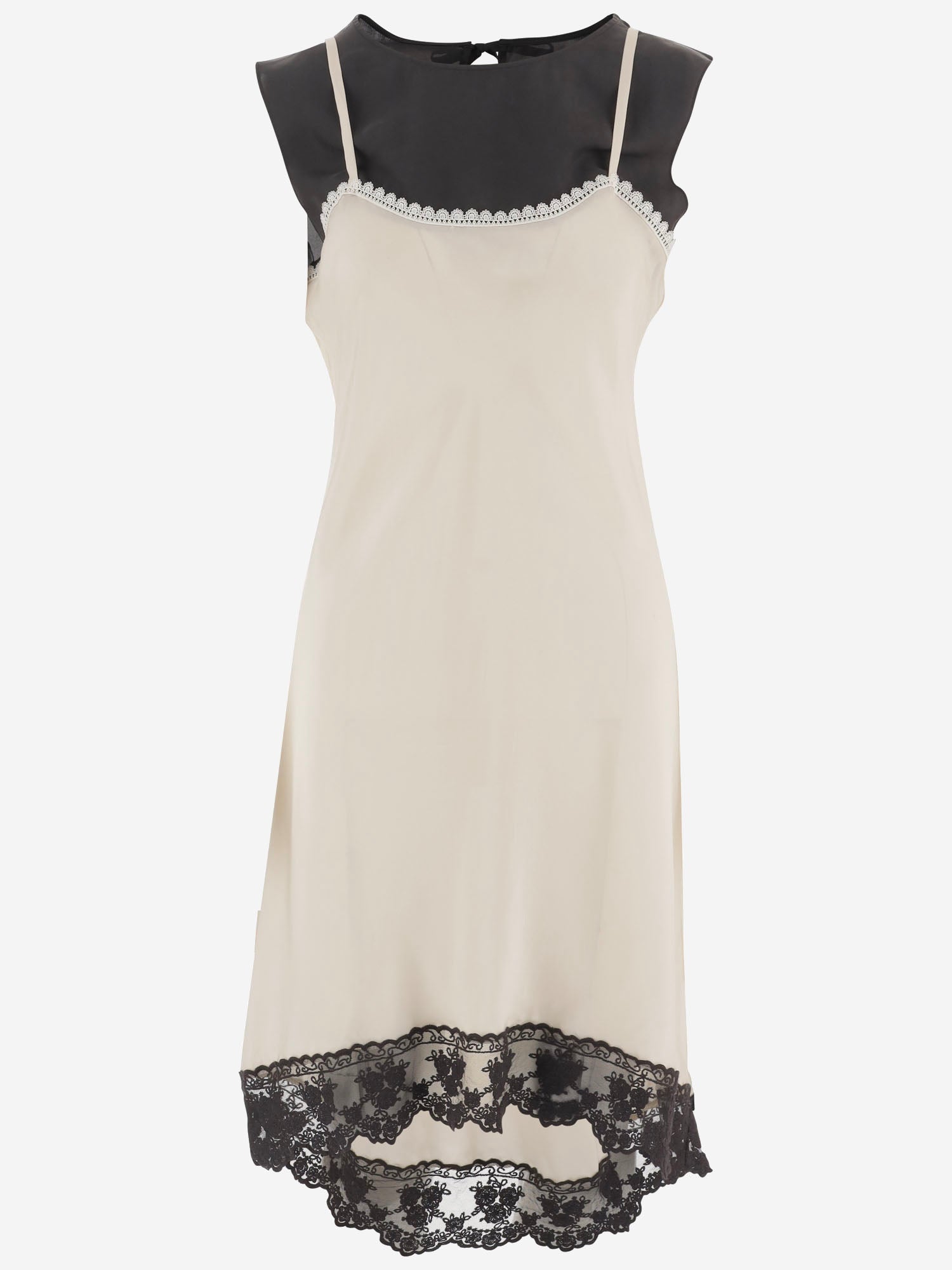 ABITO DARLING IN SETA CON STRATO SLIP E PIZZO 22487 003 THE.GARMENT 