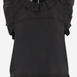 TOP IN SETA CON VOLANT E LACCETTI POSTERIORI 22700 050 THE.GARMENT 