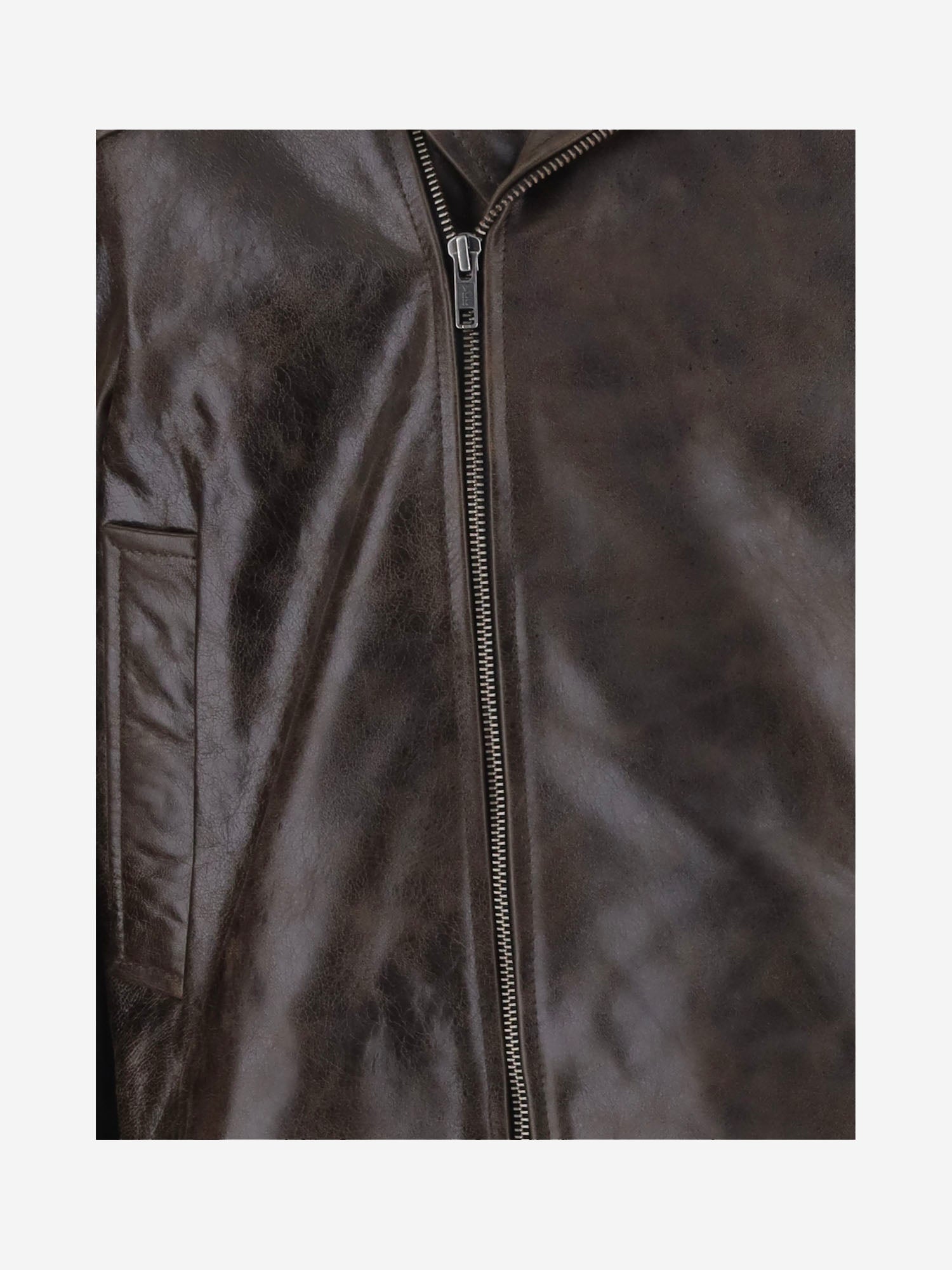 GIUBBOTTO IN PELLE CON FRANGE 22822 961 THE.GARMENT 