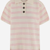 T-SHIRT IN LANA E CASHMERE CON MOTIVO A RIGHE 22848 951 THE.GARMENT 
